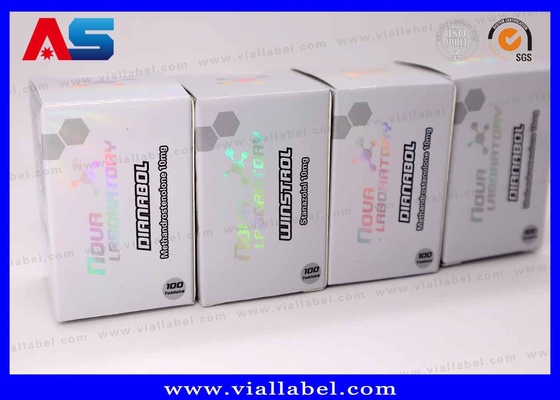 Bio Pharma 10ml Vial Box Label And Glass Bottle For Muscle Growth Acetate 250mg Package
