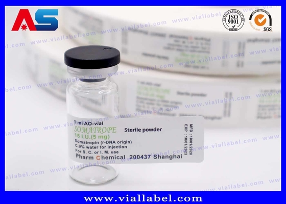 Glass Injection Vial Labels Customized Printing For Fitness Supplement Labels Glass Vials Waterproof Printing DDP Shipping