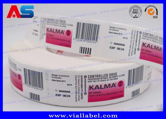 Custom Pharmaceutical Capsule Bottle Label Printing , Bottle Labeling With Free Design Service