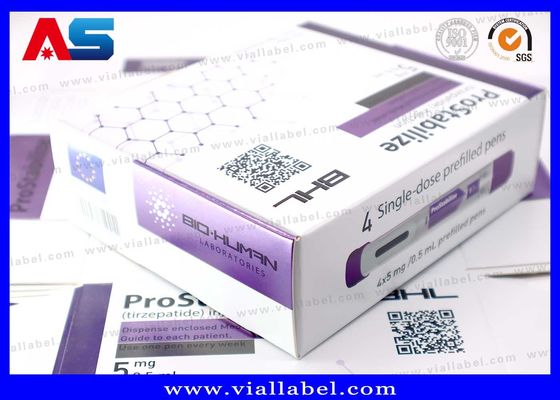 peptides Injection Vial  (2 x 2mL Vials)  Carton Packaging Box For Bodybuilding