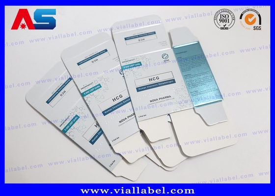Custom Laser-Etched HCG Vial Boxes (57x57x25mm) with PVC Blister Insert | MOQ 500 | Factory Direct Pricing