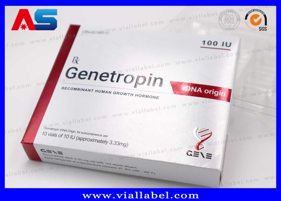 Anti-Aging 191AA Injection Small 3ml Vials Pharmaceutical Box And Labels Printing Genetropin