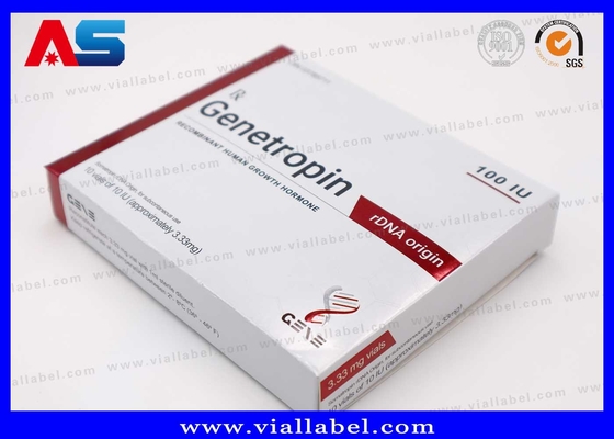 Anti-Aging 191AA Injection Small 3ml Vials Pharmaceutical Box And Labels Printing Genetropin