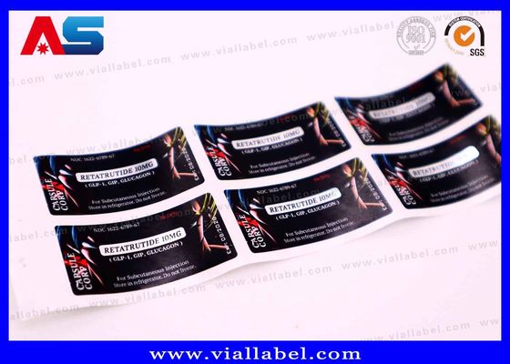 Strong Adhesive Customized Peptide Vial Label with Injection Oils Stickers