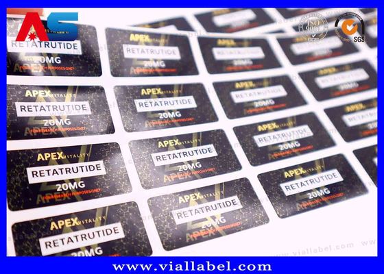 Strong Adhesive Customized Peptide Vial Label with Injection Oils Stickers