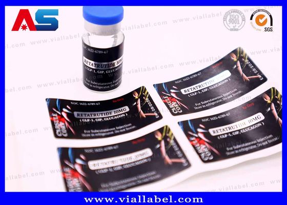 Strong Adhesive Customized Peptide Vial Label with Injection Oils Stickers