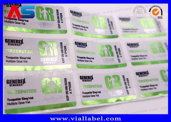 Sema 2mg / 5mg Package Sticker Small Bottle Labels with Eco Friendly Features and Waterproof Design