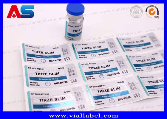 3ml Vial Sticker peptides Labels For Glass Vial Printing UV Matt Metallic Foil Printing
