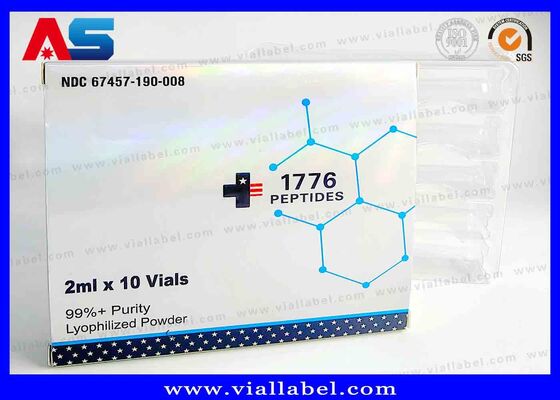 BPC Holographic Laser Small Box , Pharmaceutical Box For 2 Bottles 3ml Printing