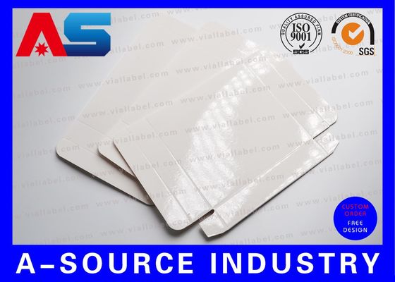 Soma-tropin Hcg 2ml Blank Paper Box Glossy White With Clear Plastic Trays pharmaceutical boxes