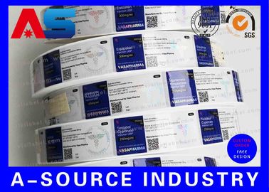Spartan Lab 10ml Vial Labels Hologram Laser Roll Labels Stickers Glossy Finish self adhesive labels