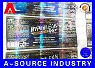 Full Color Paper / PP / Laser Film Prescription Pharmacy Label  With Hologram Effect For Medicine Jars