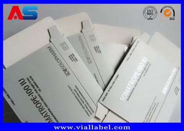 Somatropin Bodybuilding Hcg Tablets Custom Pill Box / Medicine Carton Box paper box Silver foil