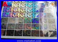 Small Custom Holographic Stickers For Cardboard Storage Boxes With Serial Number Anti Fake