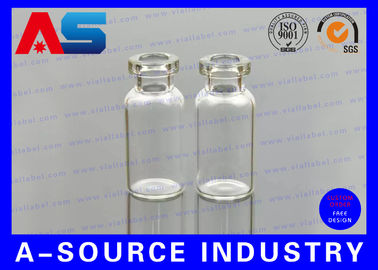 Frosted Small Glass Vials Rubber Stoppers Printed With Custom Logo vial glass bottle