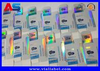 Small Glass Bottles 10ml Vial Storage Box Printing Hologram Foil With Label , Boldenone Undecenoate
