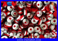White / Blue / Red / Black Plastic PP 13mm Flip Off Cap Of Pharma Vials Engraved Words 8011 / H16 With Coating