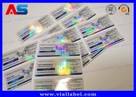 Customized Anabolic Peptide Bottle Labels  , Glass Vial 3D Hologram Stickers 10ml