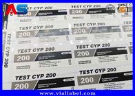 Adhesive Steroid Bottle Labels 10ml Custom Printing  , Testosterone Cypionate Labels