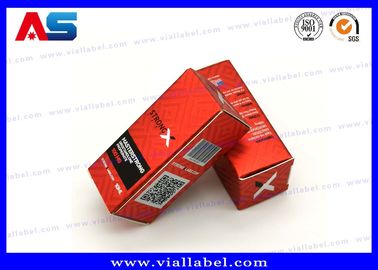 Red 10ml Vial Boxes For Oils Vials Peptide Packaging Size 3*3*6CM 10ml bottle labels