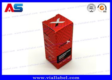 Red 10ml Vial Boxes For Oils Vials Peptide Packaging Size 3*3*6CM 10ml bottle labels