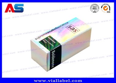 Laser Holographic 30mL Bottle Boxes Cardboard Paper / PET / PVC Material medicine packaging box