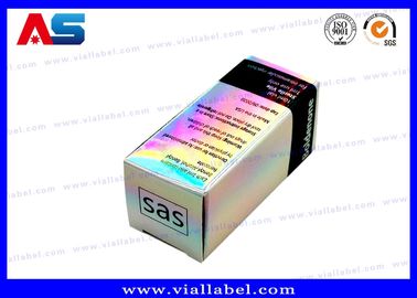 Laser Holographic 30mL Bottle Boxes Cardboard Paper / PET / PVC Material medicine packaging box