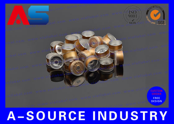 Plain  Vial Glass Bottle Caps  Flip Off Lids For Serum Vials Various Colours custom made