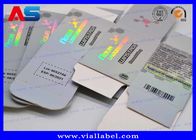 Laser Hologram Metallic 10ml Vial Boxes , Pill Bottle Printing Paper Box