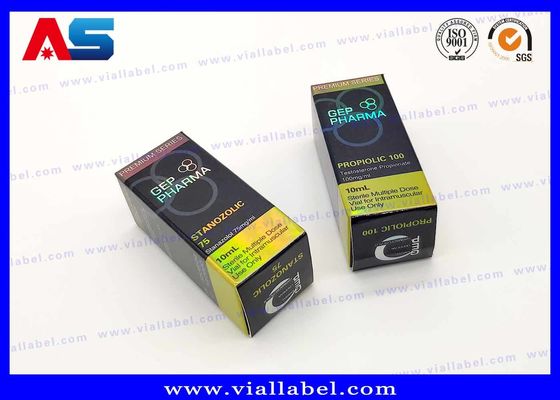 Embossing Foil Laser Hologram Printed 10ml Vial Boxes For Chemical Oil Solution pharmaceutical packaging boxes