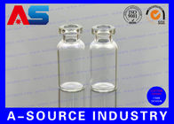 Tubular Miniature Glass Bottles Blue Amber Glass Bottles With Secure Rubber Lids