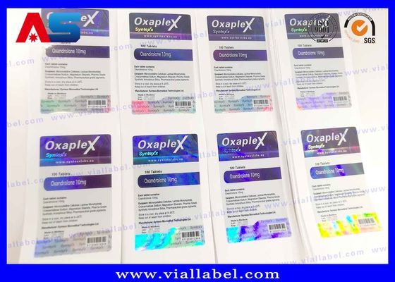 Holographic 10ml Vial Labels Injectable Peptide Prescription Vial Label Printing 4C Full Color 60 x 25 mm