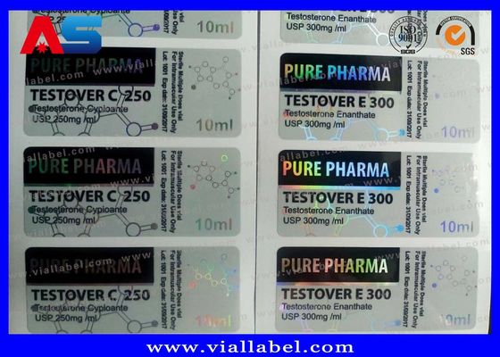 Medication Pharmaceutical Custom Vial Sticker PET / PVC  CMYK glass bottle labels