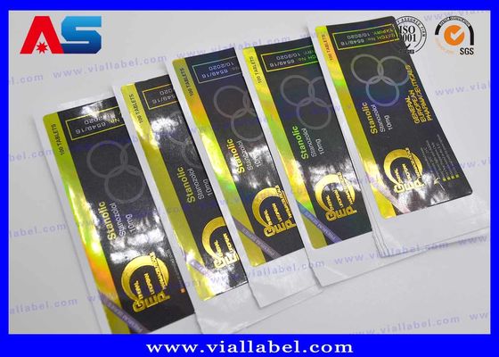 Hologram Pill Label For Medicine Silver Zip Lock Aluminum Foil Bag Printing glass vial labels