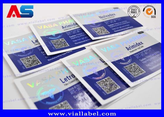 Glass vial labels Laboratory 10ml Vial Labels A4 Laser Pharma Vinyl Sticker With Hologram Effect