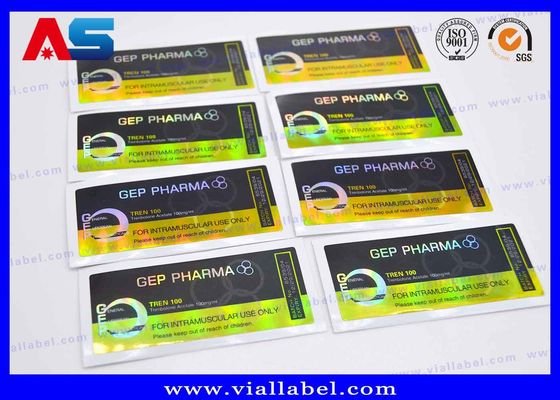 Strong Adhesive 10ml Vial Labels PET Laser Film CMYK Printing for Pharmacy glass vial labels