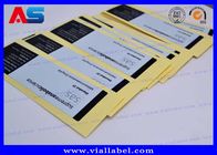 Custom 30ml Vial Labels Brushed Aluminum Foil Printing For Pharma Grade Steroids