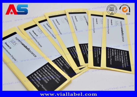 CMYK Printing Holographic HCG Vial Label Thickness 50um 100 tablets label