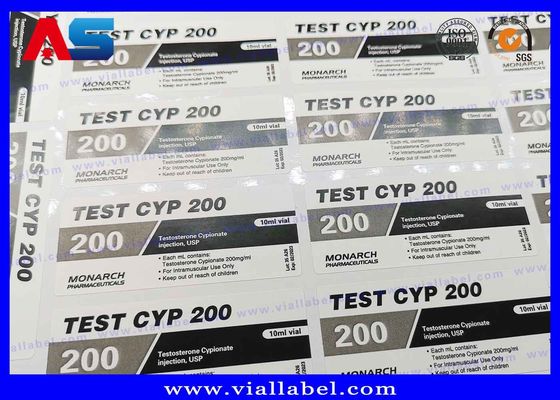 CMYK Printing 10ml Custom Vial Labels For Glass Medicine Bottles peptide packaging