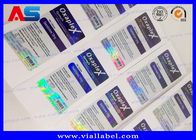 Adhesive Peptide Pharmaceutical Packaging 15ml Bottle Labels Silver Foil Color medicine bottle label