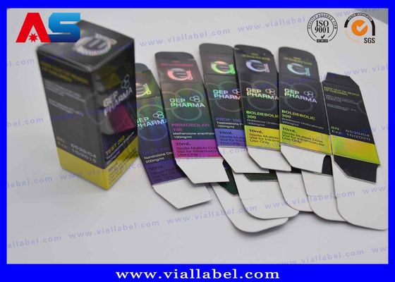 Laser Hologram Printing UV Spot 10ml Vial Boxes And Labels 10ml grass roll labels