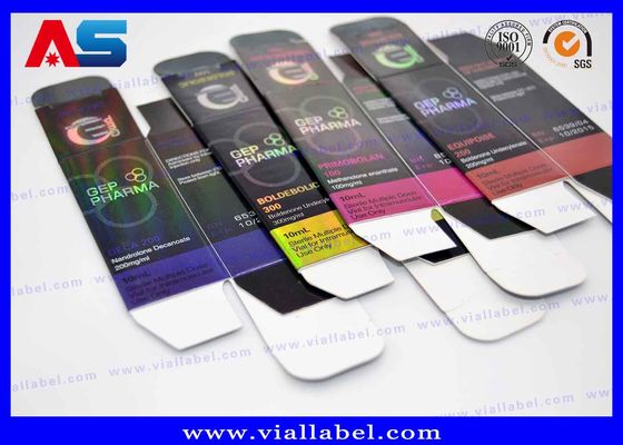 Hologram Printing Peptide Bottle Boxes Labels For Muscle Growth Mix / peptide vials