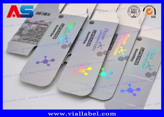 Holographic Laser 15ml Glass Dropper Vials Boxes And Labels small packaging boxes for bodybuilding vials