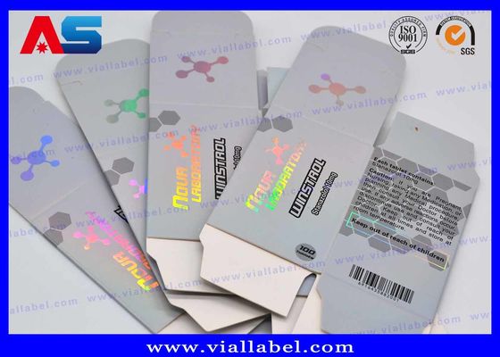 Holographic Laser 15ml Glass Dropper Vials Boxes And Labels small packaging boxes for bodybuilding vials