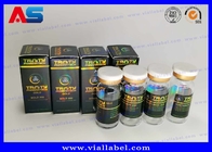Laser Holographic 10ml Vial Stickers With Boxes And Vials labels for glass vials