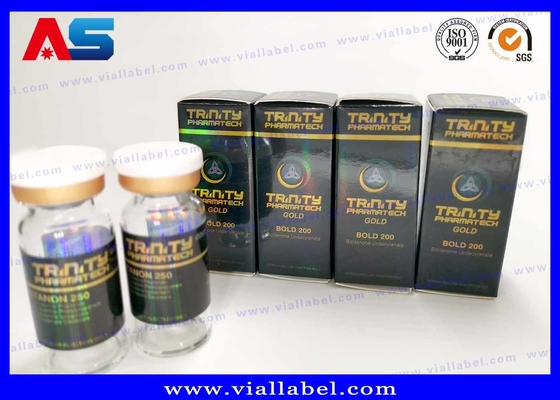 Holographic 10ml Vial Labels And Boxes Customized Brand For Glass Bottle Printing