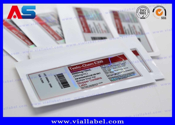 Pharmaceutical Bodybuilding Enanthate Peptide Bottle Labels Waterproof Hologram Printing