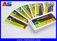RX 10ml Vial Labels , Adhesive Laser Film Custom Vial Labels Clinical Design labels for glass vials