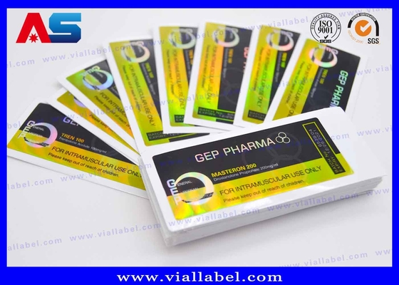 Gold / Silver Foil Decals 5ml Peptide Bottle Labels Printing Matt Lamination Vial Sticker Maker For Pharmaceutical