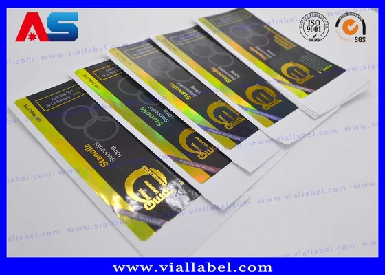 Strong Adhesive 10ml Vial Labels PET Laser Film CMYK Printing for Pharmacy glass vial labels